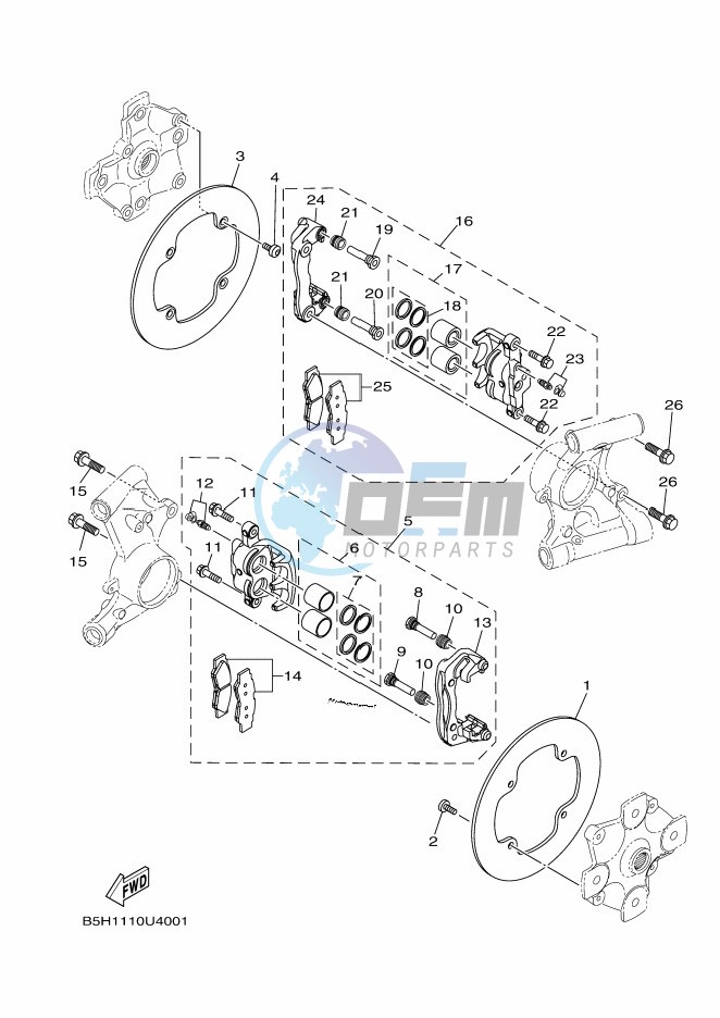 REAR BRAKE CALIPER