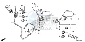 SH125DG SH125D E drawing SWITCH/CABLE/MIRROR