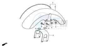 VT750CD3 drawing FRONT FENDER