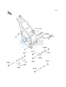 KLX 300 A [KLX300R] (A6F-A7A) A7F drawing ENGINE MOUNT