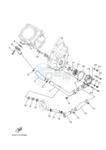 YFM700FWBD YFM70KPSG KODIAK 700 EPS SPECIAL EDITION (B323) drawing WATER PUMP