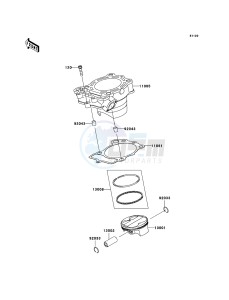 KX250F KX250YCF EU drawing Cylinder/Piston(s)