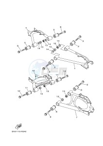 YFM700FWB YFM70KDHG KODIAK 700 HUNTER (B168) drawing REAR ARM