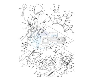 XJ6-S DIVERSION ABS 600 drawing COWLING