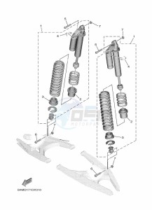 YXE1000EW YX10ERPAN (B4MF drawing REAR SUSPENSION