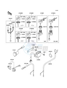 KVF360 4x4 KVF360ADF EU GB drawing Ignition Switch