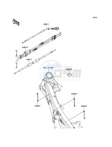 KLX450R KLX450ABF EU drawing Cables