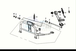 JET 14 125 AC (XC12W2-EU) (E5) (M1) drawing MAIN STAND - KICK STARTER ARM