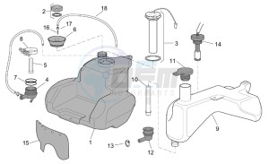 Scarabeo 50 Di-Tech drawing Oil and fuel tank