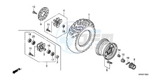 CBR650FAG CBR650F 6ED - (6ED) drawing FRONT WHEEL