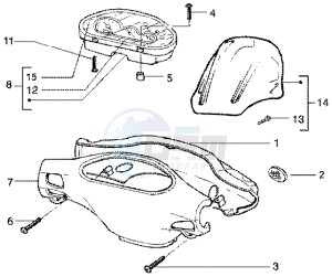 Runner 50 Poggiali drawing Speedometers Kms. - handlebar cover