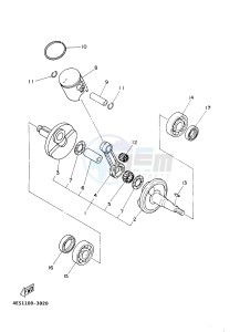 YZ85 YZ85LW (1SP1 1SP3) drawing CRANKSHAFT & PISTON