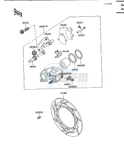 KL 650 A [KLR650] (A1-A5) [KLR650] drawing FRONT CALIPER