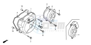 XR650R drawing LEFT CRANKCASE COVER