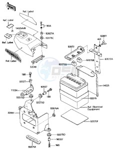 KLT 250 C [PRAIRIE] (C2-C3) [PRAIRIE] drawing BATTERY CASE -- 84-85 C2_C3- -