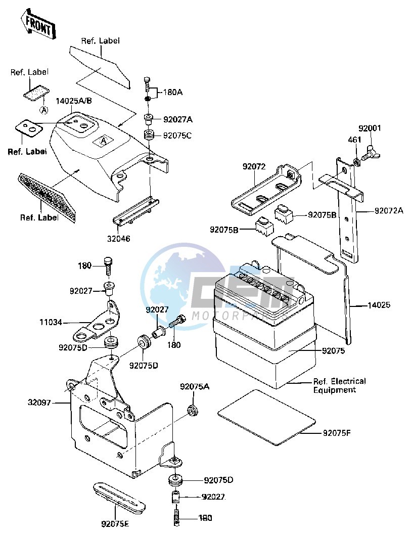 BATTERY CASE -- 84-85 C2_C3- -