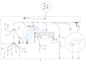 Typhoon 50 4T 4V E2 (NAFTA) USA drawing Main cable harness