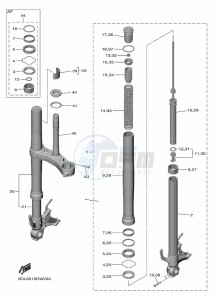 YZF1000 YZF-R1 (B3LS) drawing FRONT FORK