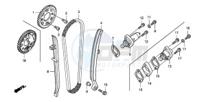 TRX450R drawing CAM CHAIN/TENSIONER