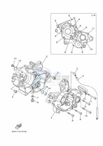 YZ125 (B4XE) drawing CRANKCASE