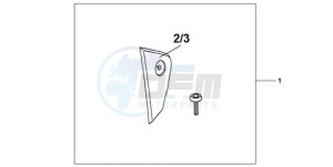 CBR1000RA9 Europe Direct - (ED / ABS MME TRI) drawing FAIRING SCUFF PAD