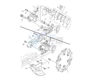 YZ LC 125 drawing REAR BRAKE CALIPER