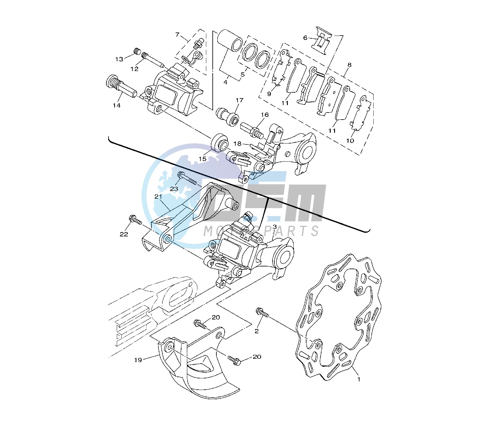 REAR BRAKE CALIPER