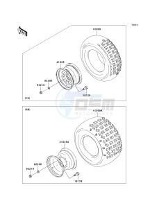 KSV 700 B [KFX 700] (B6F-B9F) B8F drawing WHEELS_TIRES