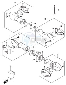 DL1000A drawing TURNSIGNAL LAMP