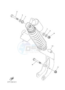 YFM350R YFM350RB RAPTOR 350 (10P9 10P9) drawing REAR SUSPENSION