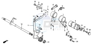 C90M drawing GEARSHIFT FORK/ GEARSHIFT DRUM