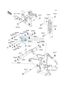 VN 900 D[VULCAN 900 CLASSIC LT] (6F-9F) D8F drawing SUSPENSION_SHOCK ABSORBER