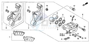 NT700VA drawing REAR BRAKE CALIPER