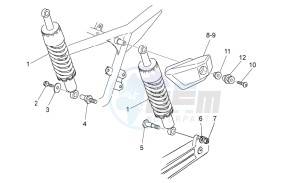 Nevada Classic 750 drawing Rear shock absorber