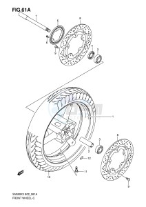 SV650 (E2) drawing FRONT WHEEL (SV650AK7 UAK7 SAK7 SUAK7)