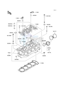 ZX 600 M [NINJA ZX-6RR] (M1) [NINJA ZX-6RR] drawing CYLINDER HEAD