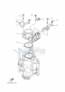 F250LETX drawing THROTTLE-BODY