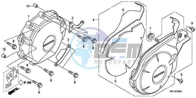 A.C. GENERATOR COVER (CBR 1000RA)