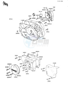 KZ 250 L [CSR BELT] (L1) [CSR BELT] drawing ENGINE COVERS