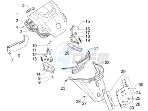 MP3 400 ie lt Touring drawing Rear cover - Splash guard