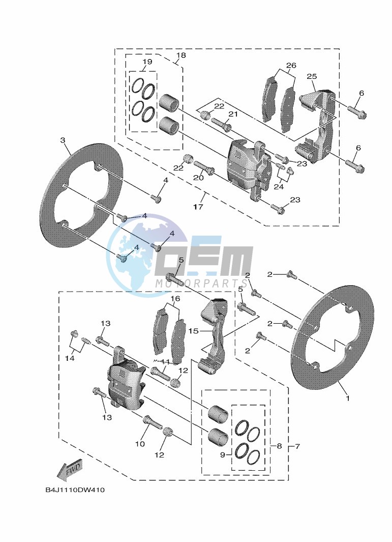 FRONT BRAKE CALIPER