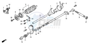 TRX350FE FOURTRAX ES drawing GEARSHIFT FORK