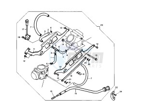 RAPTOR 650 drawing CARBURETOR FITTINGS