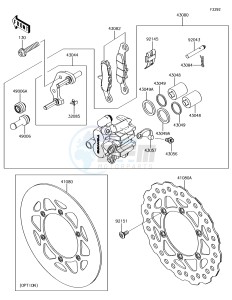 KX85-II KX85DHF EU drawing Front Brake