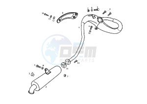 SENDA R X-RACE - 50 cc drawing SILENCER