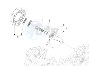 150 4T 3V ie Primavera (APAC, LATAM) (AU, S.A., TH, TN, VT) drawing Rear brake - Brake jaw