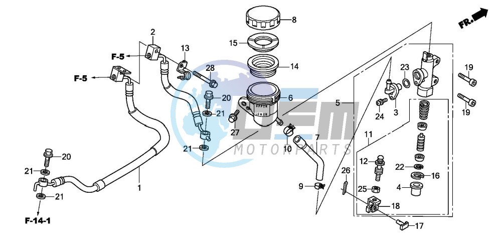 REAR BRAKE MASTER CYLINDER (CBF1000A/T/S)