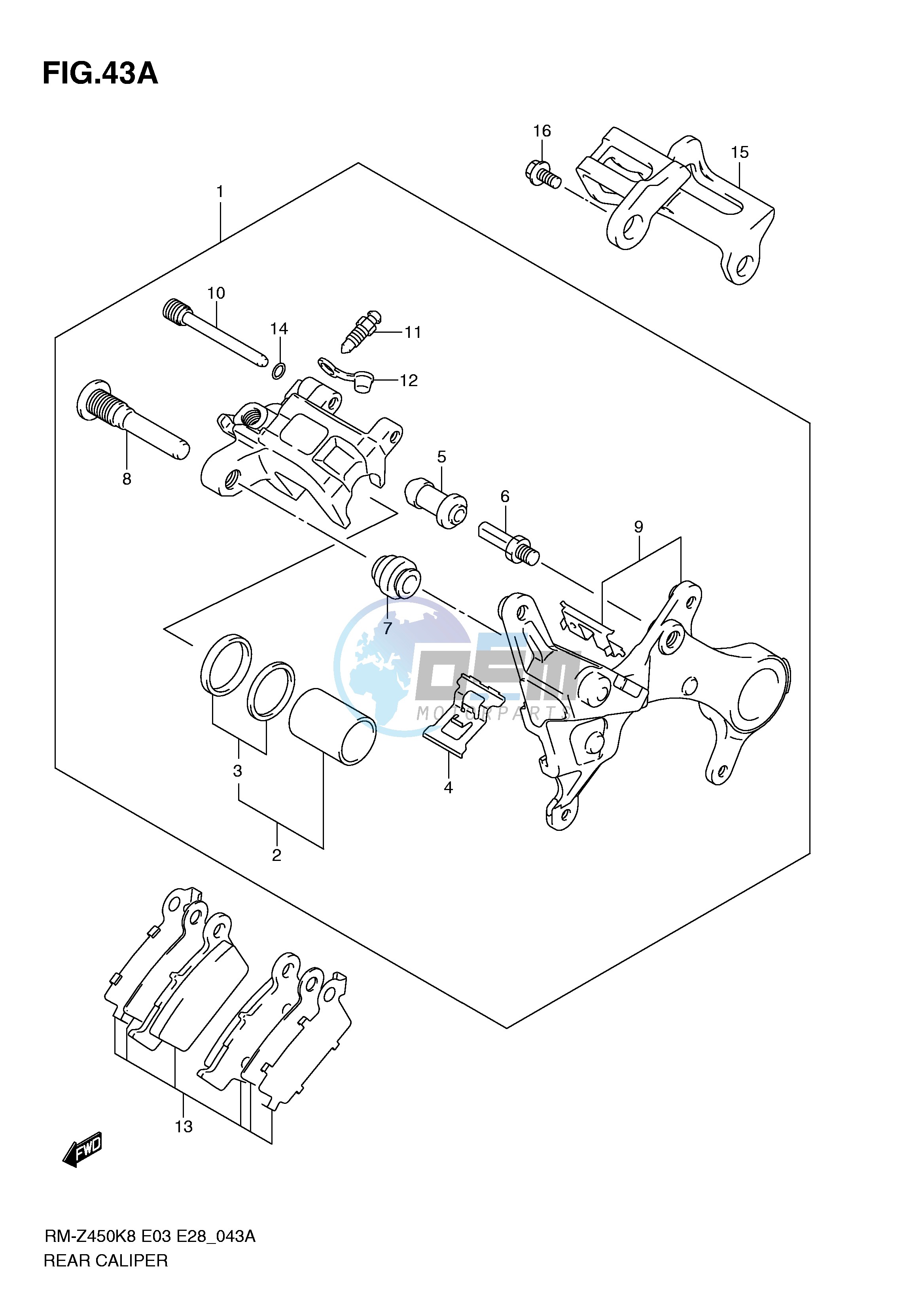 REAR CALIPER (RM-Z450L1)