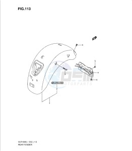 VLR1800 drawing REAR FENDER (VLR1800L1 E24)