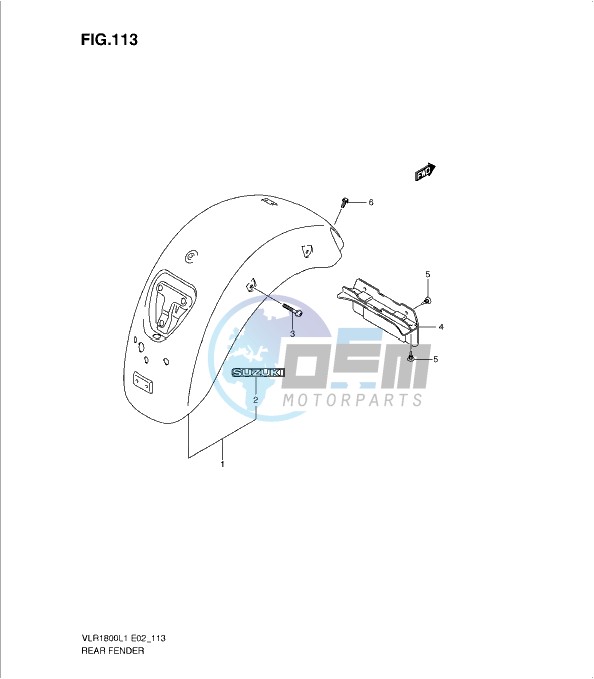 REAR FENDER (VLR1800L1 E24)